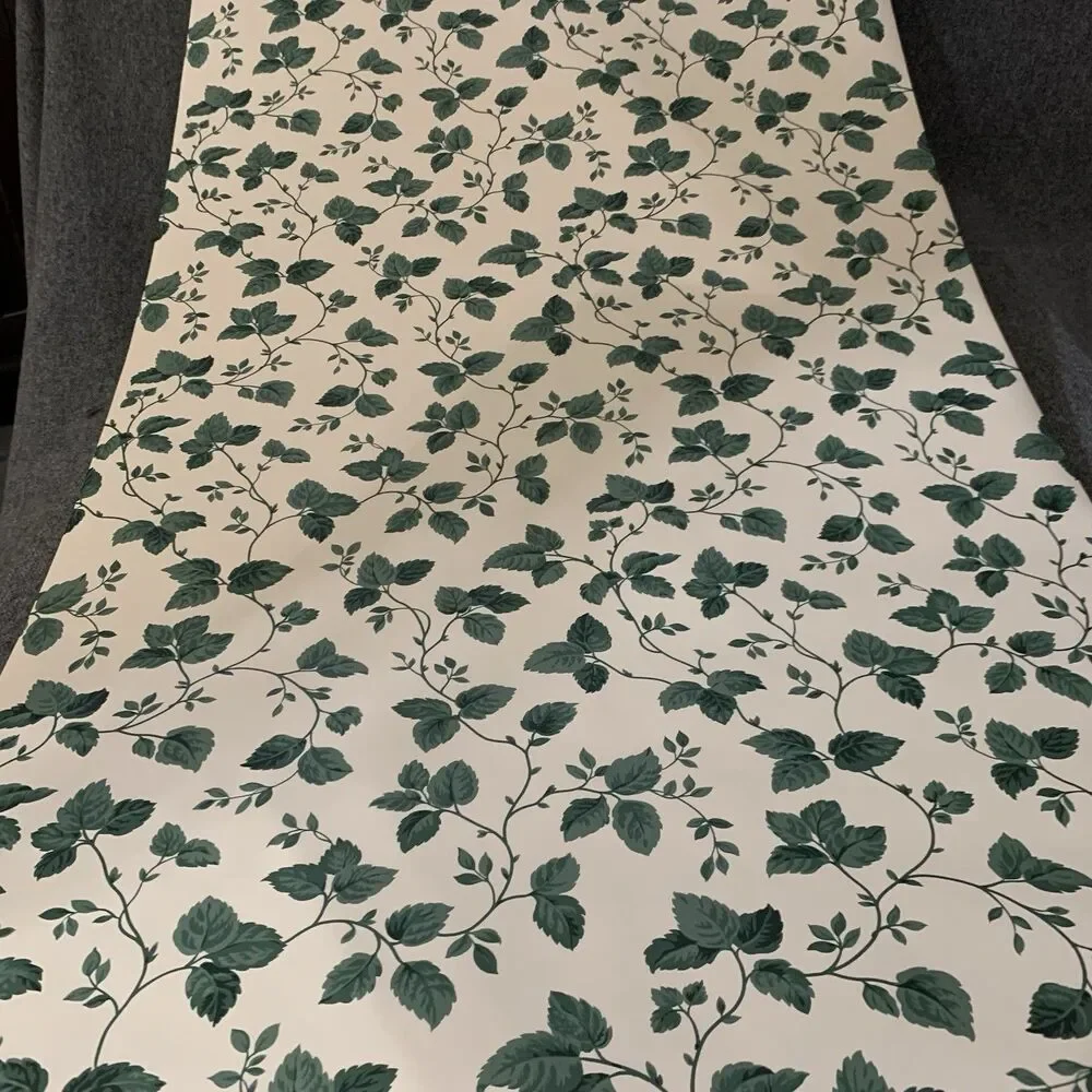 Vintage IVY LEAF VINE PREPASTED Wallpaper IMPERIAL Botanical 20.5 in. x 11 yds.